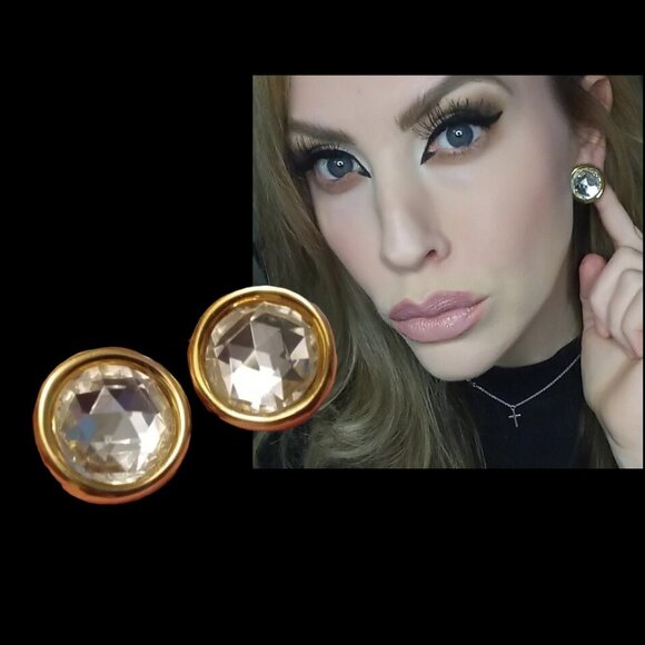Givenchy Jewelry - Givenchy Vintage Crystal Clip-on Earrings